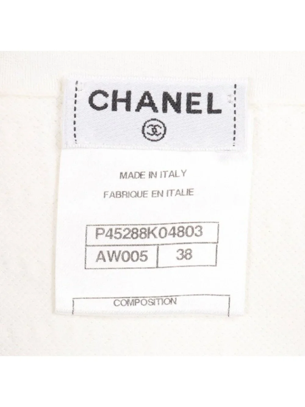 Chanel Skirt CC Logo Button Floral Scallop Cotton Rayon